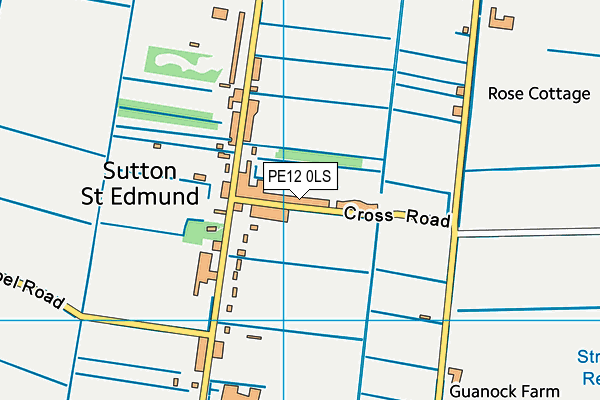 PE12 0LS map - OS VectorMap District (Ordnance Survey)