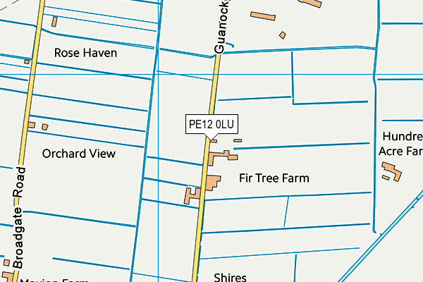 PE12 0LU map - OS VectorMap District (Ordnance Survey)