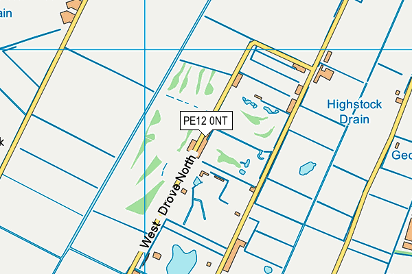 Gedney Hill Golf Club map (PE12 0NT) - OS VectorMap District (Ordnance Survey)