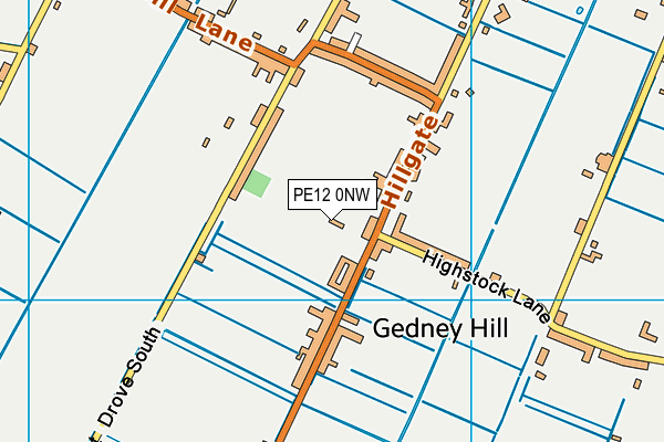 PE12 0NW map - OS VectorMap District (Ordnance Survey)