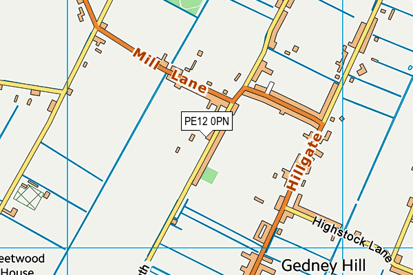 PE12 0PN map - OS VectorMap District (Ordnance Survey)