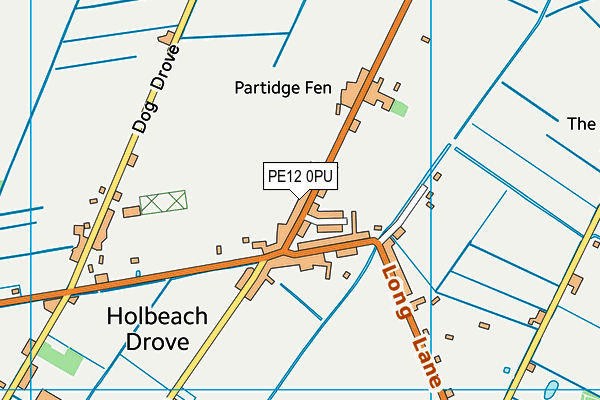 PE12 0PU map - OS VectorMap District (Ordnance Survey)