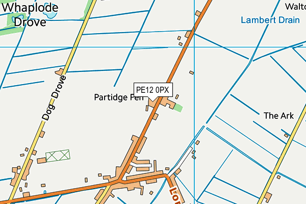 PE12 0PX map - OS VectorMap District (Ordnance Survey)