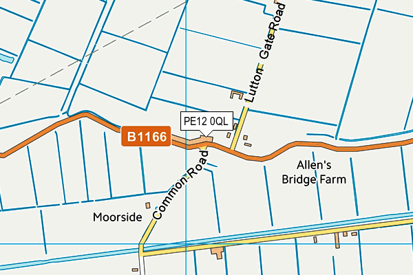 PE12 0QL map - OS VectorMap District (Ordnance Survey)