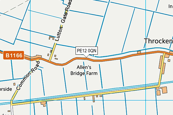 PE12 0QN map - OS VectorMap District (Ordnance Survey)