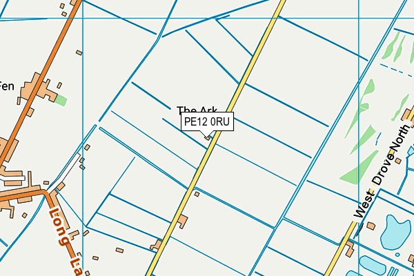 PE12 0RU map - OS VectorMap District (Ordnance Survey)