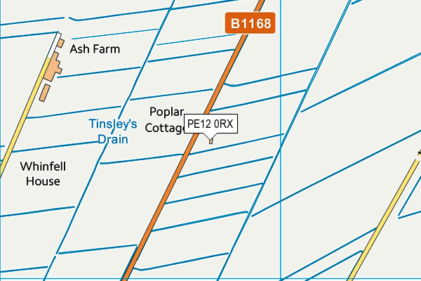 PE12 0RX map - OS VectorMap District (Ordnance Survey)