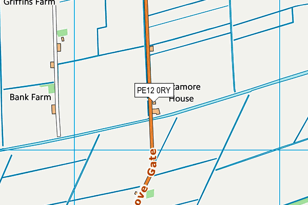 PE12 0RY map - OS VectorMap District (Ordnance Survey)