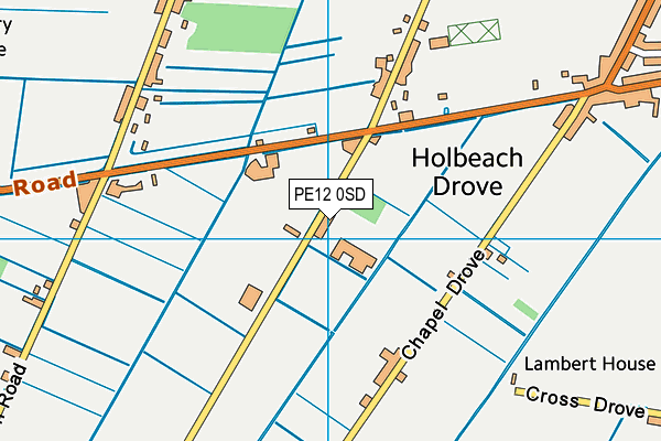 PE12 0SD map - OS VectorMap District (Ordnance Survey)