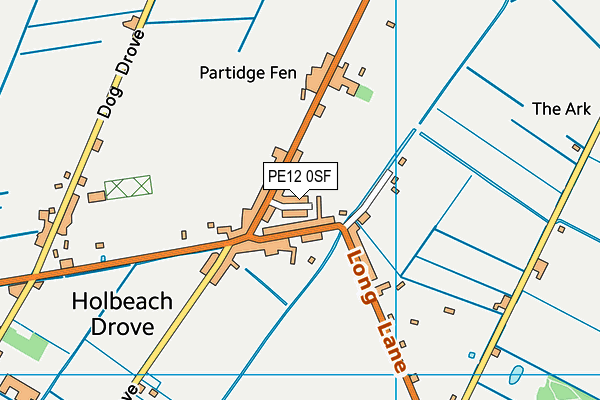 PE12 0SF map - OS VectorMap District (Ordnance Survey)