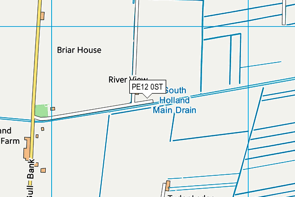 PE12 0ST map - OS VectorMap District (Ordnance Survey)