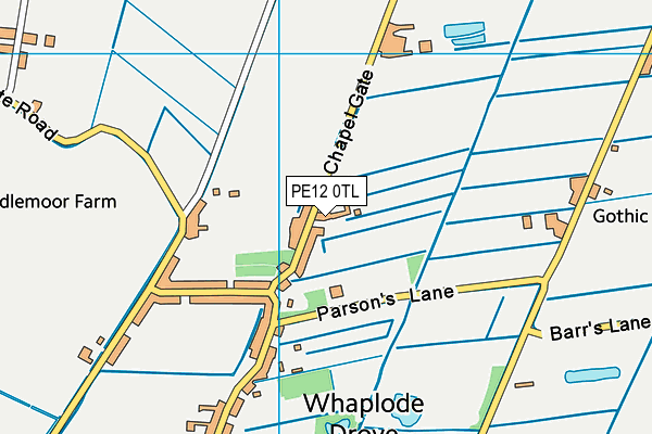 PE12 0TL map - OS VectorMap District (Ordnance Survey)