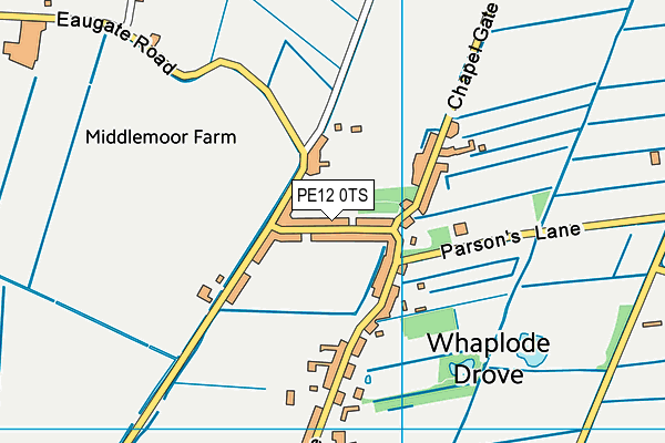PE12 0TS map - OS VectorMap District (Ordnance Survey)