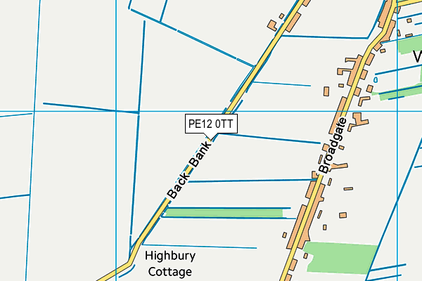 PE12 0TT map - OS VectorMap District (Ordnance Survey)