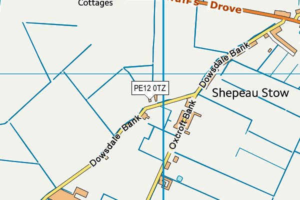 PE12 0TZ map - OS VectorMap District (Ordnance Survey)