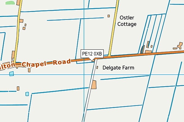 PE12 0XB map - OS VectorMap District (Ordnance Survey)