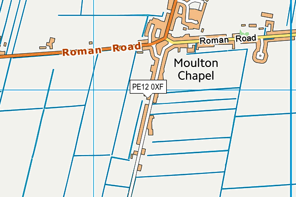 Cekhira Avenue (Moulton Chapel Fc) map (PE12 0XF) - OS VectorMap District (Ordnance Survey)