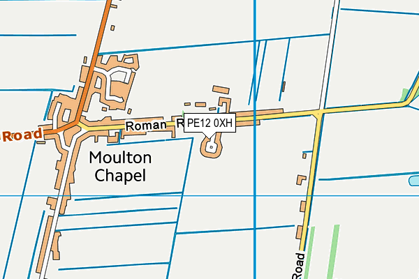 PE12 0XH map - OS VectorMap District (Ordnance Survey)