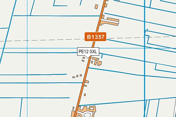 PE12 0XL map - OS VectorMap District (Ordnance Survey)