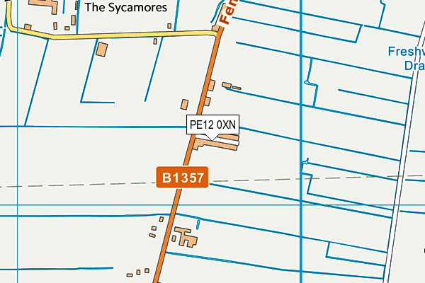 PE12 0XN map - OS VectorMap District (Ordnance Survey)