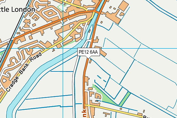 PE12 6AA map - OS VectorMap District (Ordnance Survey)