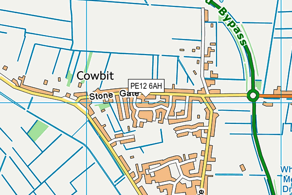 PE12 6AH map - OS VectorMap District (Ordnance Survey)