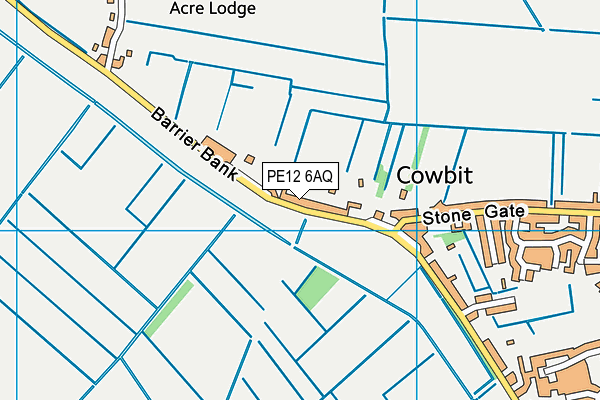 PE12 6AQ map - OS VectorMap District (Ordnance Survey)