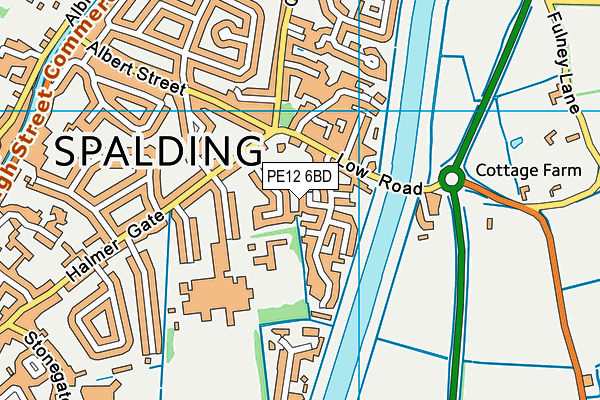 PE12 6BD map - OS VectorMap District (Ordnance Survey)