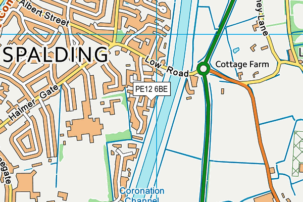 PE12 6BE map - OS VectorMap District (Ordnance Survey)