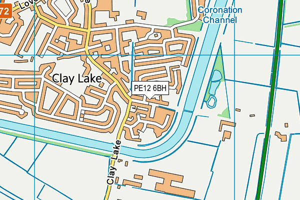 PE12 6BH map - OS VectorMap District (Ordnance Survey)