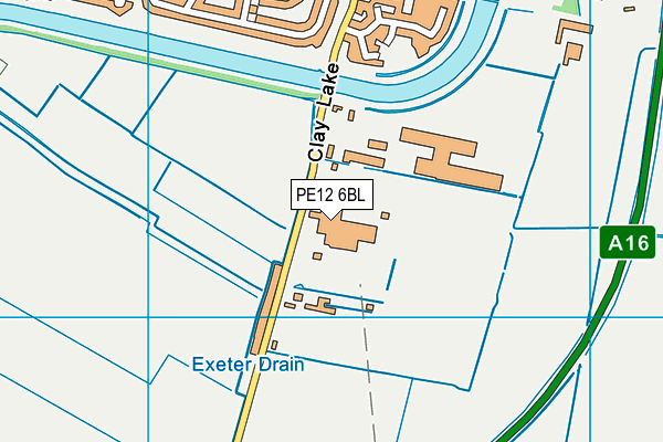 PE12 6BL map - OS VectorMap District (Ordnance Survey)
