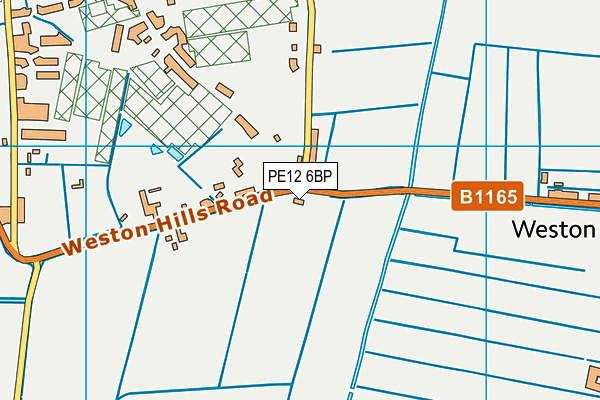 PE12 6BP map - OS VectorMap District (Ordnance Survey)