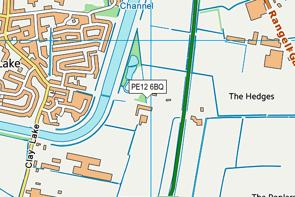 PE12 6BQ map - OS VectorMap District (Ordnance Survey)
