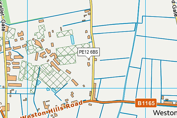 PE12 6BS map - OS VectorMap District (Ordnance Survey)