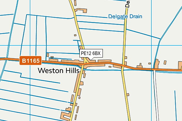 PE12 6BX map - OS VectorMap District (Ordnance Survey)