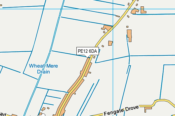 PE12 6DA map - OS VectorMap District (Ordnance Survey)