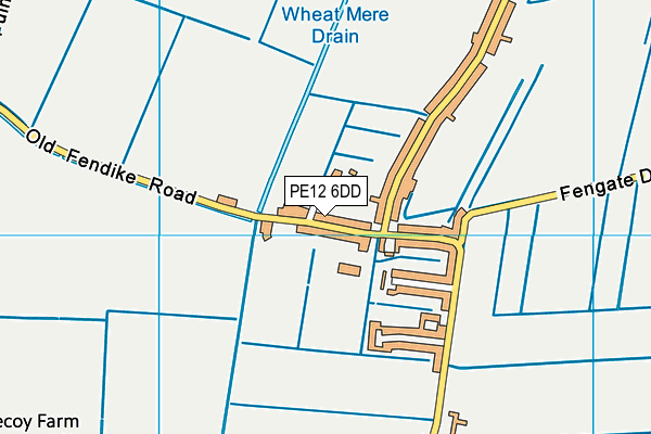 PE12 6DD map - OS VectorMap District (Ordnance Survey)