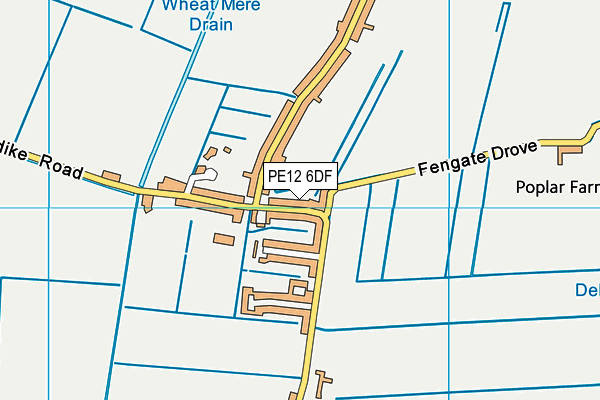 PE12 6DF map - OS VectorMap District (Ordnance Survey)