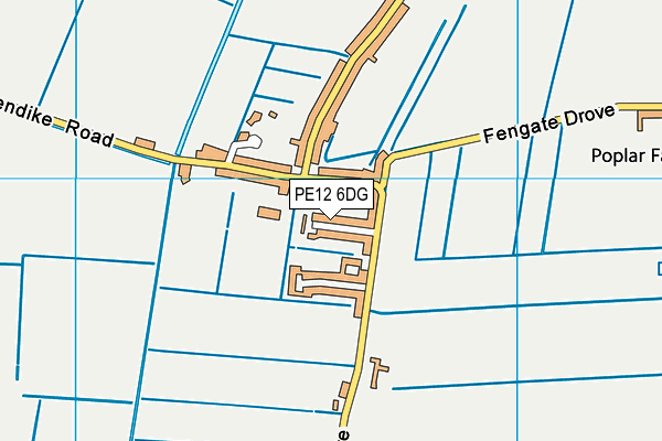 PE12 6DG map - OS VectorMap District (Ordnance Survey)