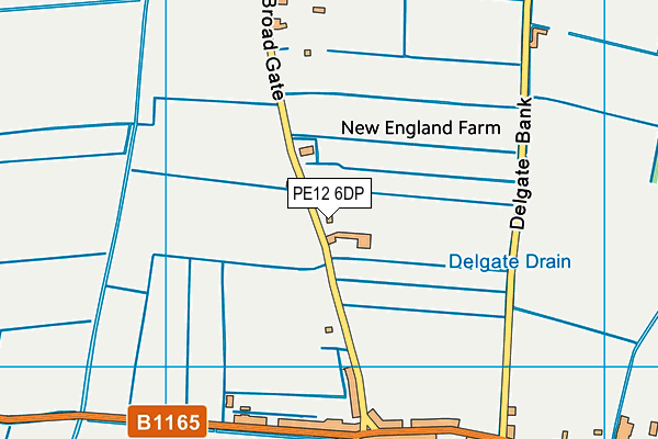 PE12 6DP map - OS VectorMap District (Ordnance Survey)