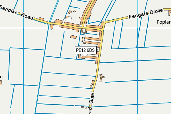 PE12 6DS map - OS VectorMap District (Ordnance Survey)