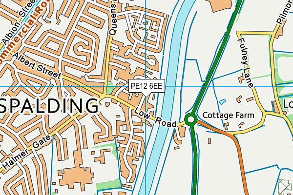 PE12 6EE map - OS VectorMap District (Ordnance Survey)