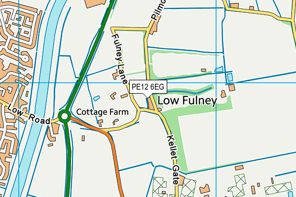 PE12 6EG map - OS VectorMap District (Ordnance Survey)