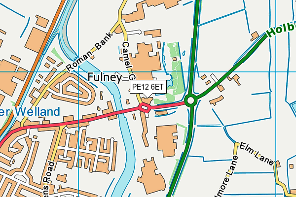 PE12 6ET map - OS VectorMap District (Ordnance Survey)