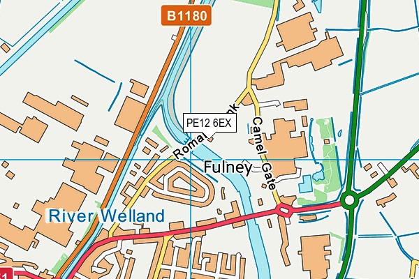 PE12 6EX map - OS VectorMap District (Ordnance Survey)