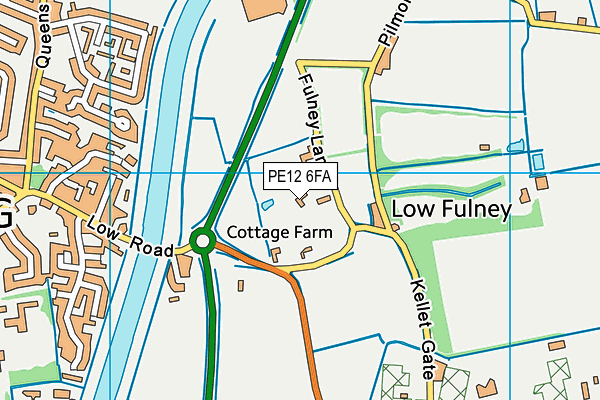 PE12 6FA map - OS VectorMap District (Ordnance Survey)