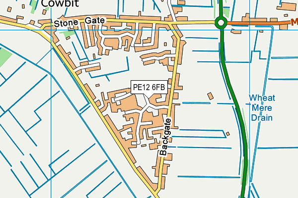 PE12 6FB map - OS VectorMap District (Ordnance Survey)
