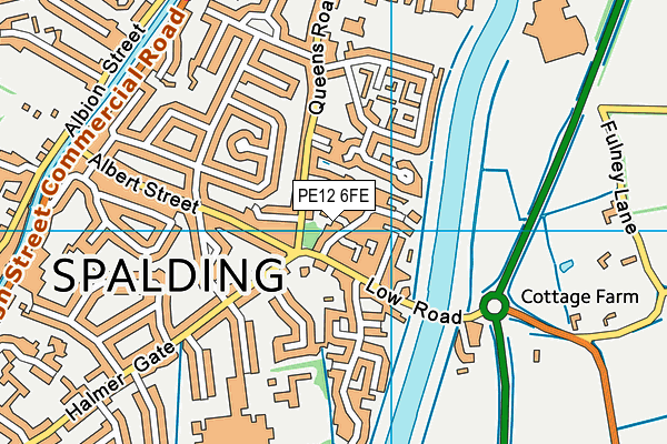 PE12 6FE map - OS VectorMap District (Ordnance Survey)