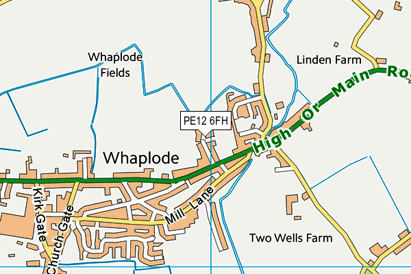 PE12 6FH map - OS VectorMap District (Ordnance Survey)