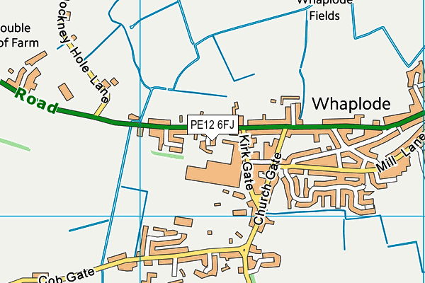 PE12 6FJ map - OS VectorMap District (Ordnance Survey)